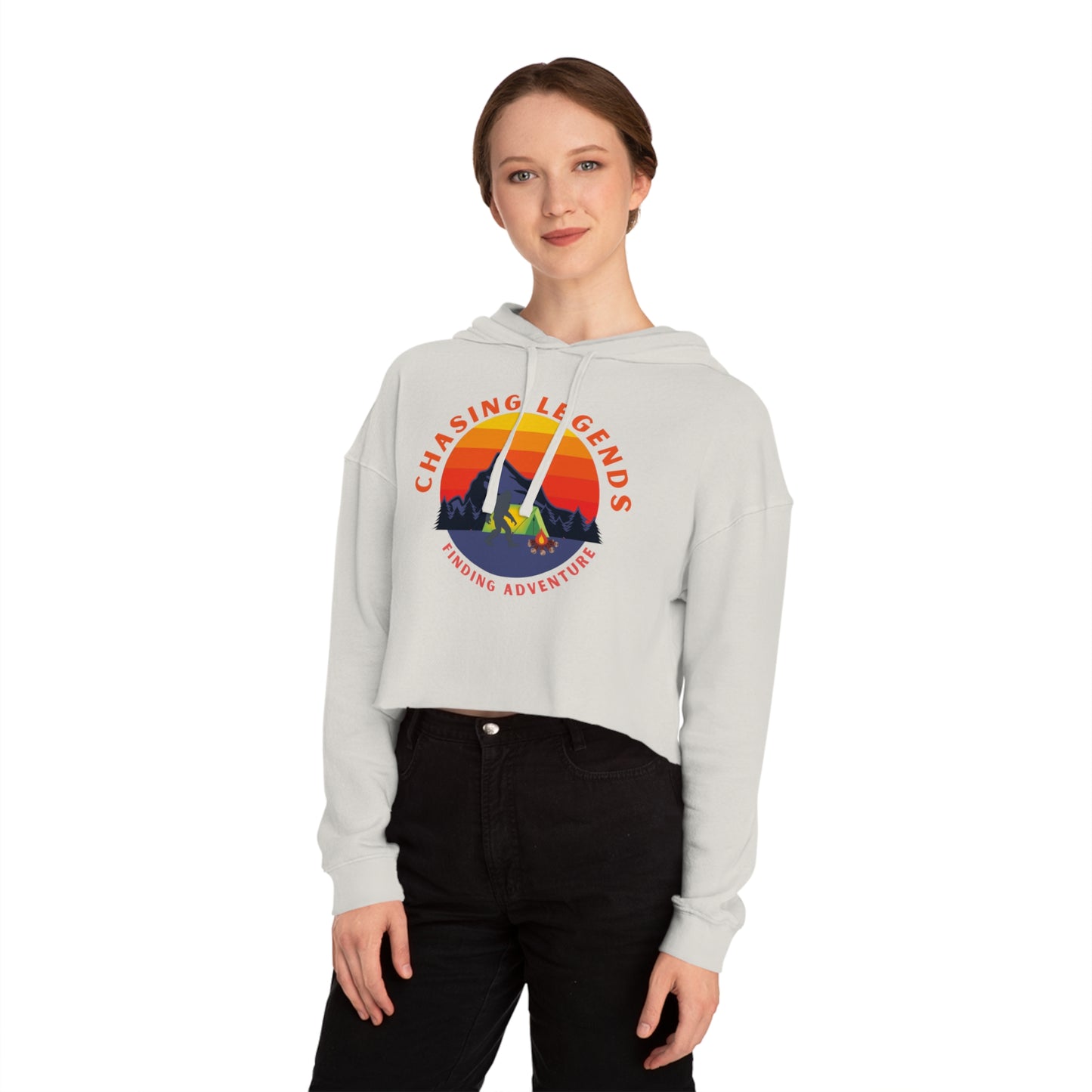 Bigfoot Adventure: Chasing Legends Crop Hoodie