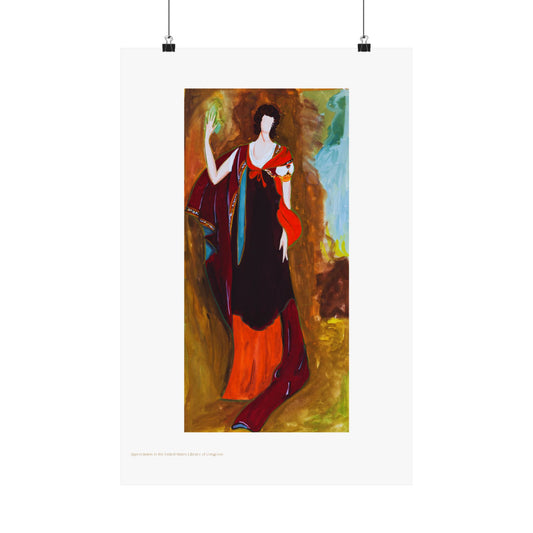 Unknown Lady Painting Vertical Poster