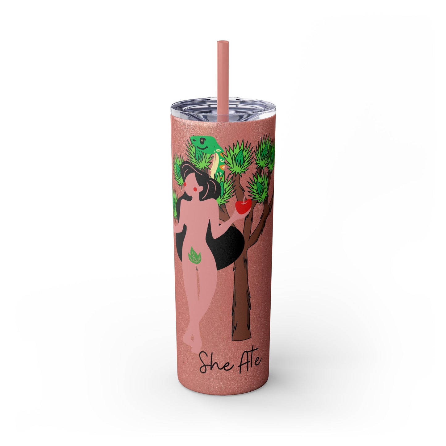 Vaso Eve She Ate con pajita, 20 oz