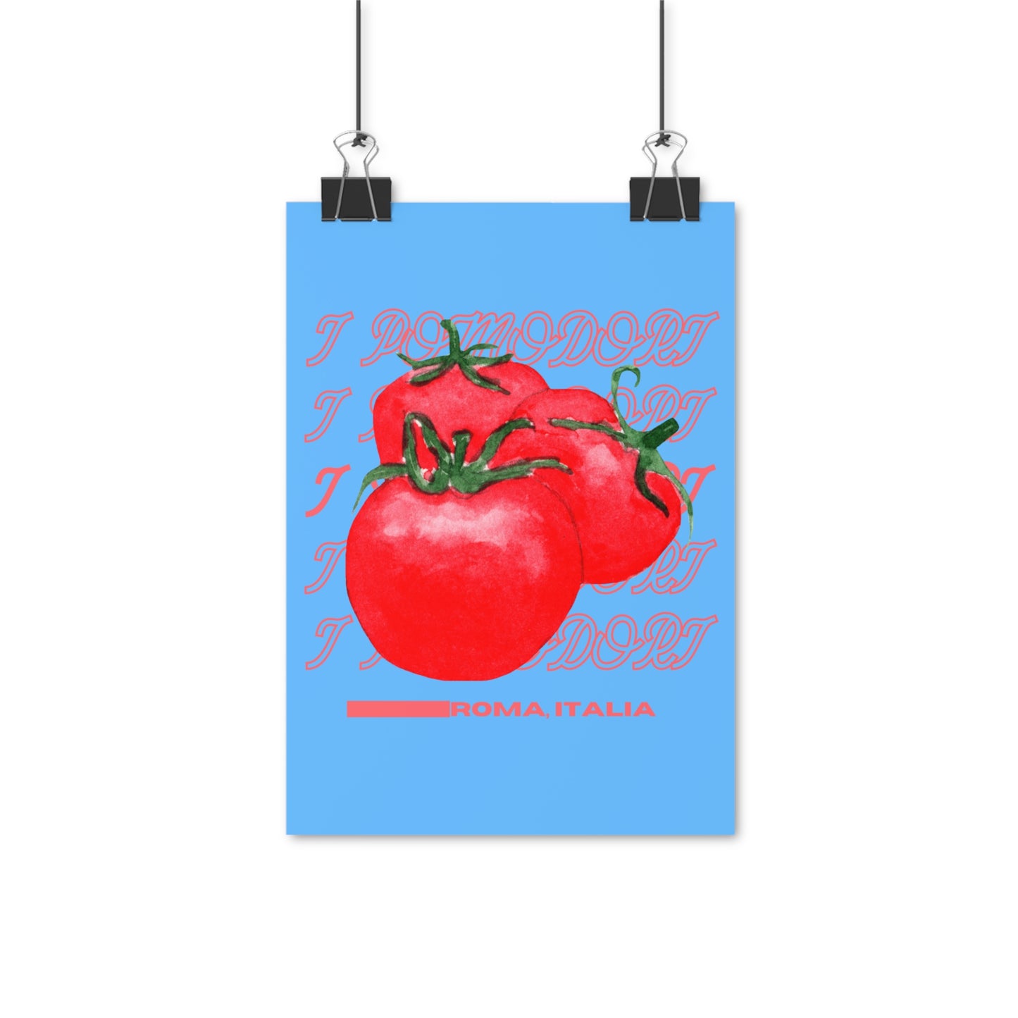 Tomatoes, Rome Italy Illustration Vertical Poster EU