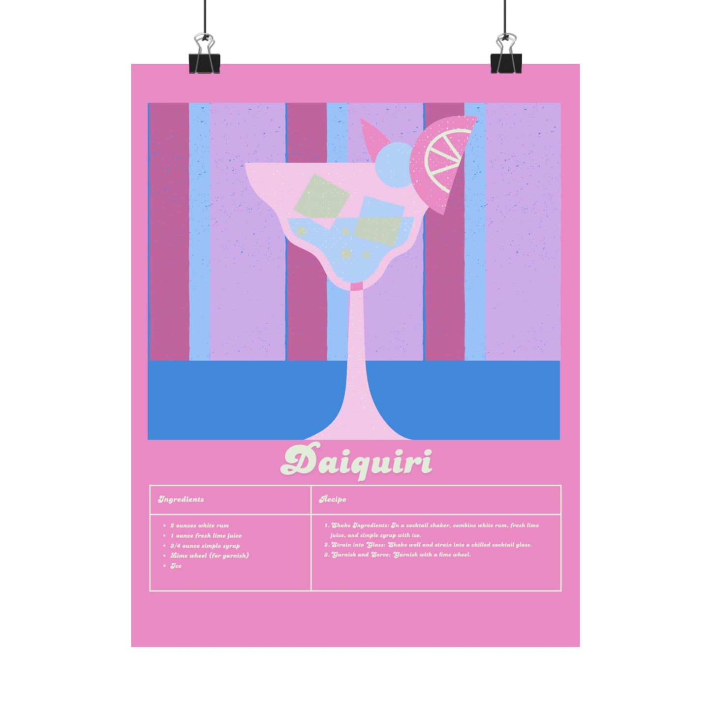 Daiquiri Illustration Vertical Poster