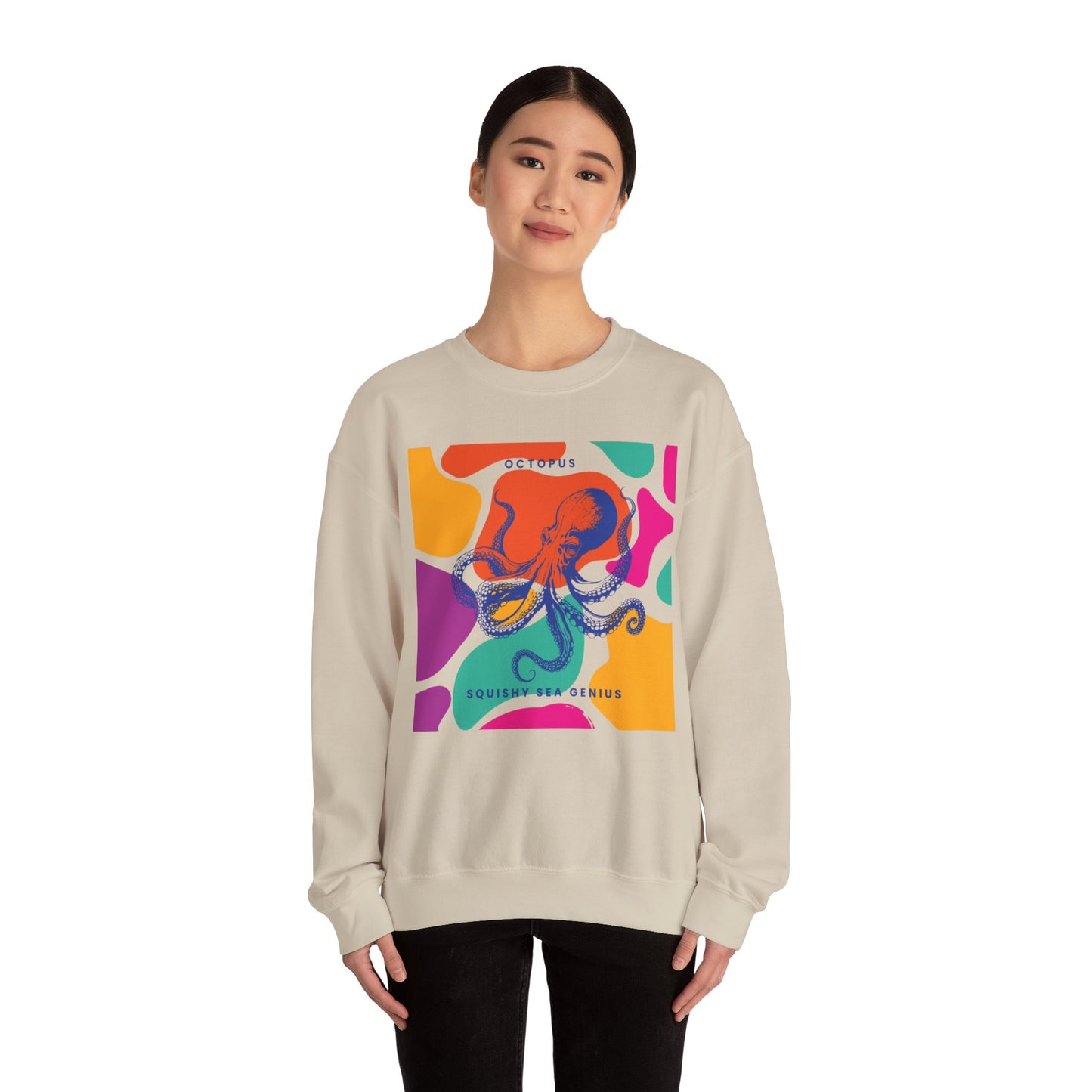 Squishy Sea Genius Octopus Unisex Heavy Blend™ Crewneck Sweatshirt