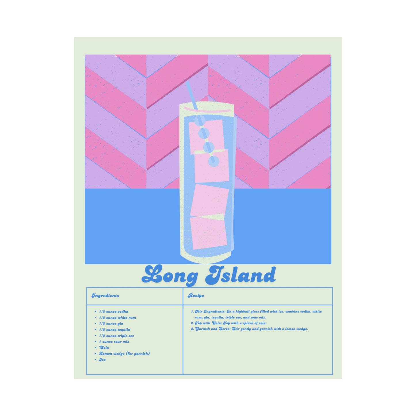 Póster vertical con ilustración de Long Island