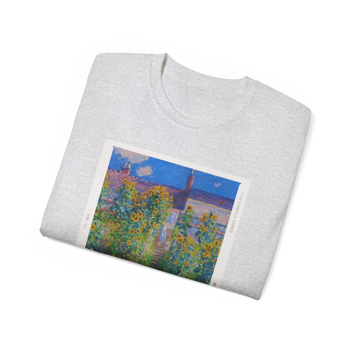 Fotografía de Claude Monet en el jardín de Vetheuil, 1880 Camiseta de algodón ultra suave