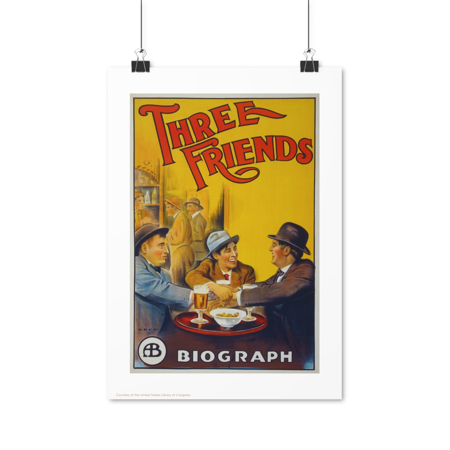 Three Friends Illustration Vertical Poster EU