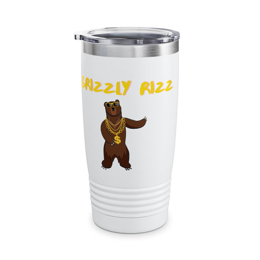 Vaso de cuello redondo con forma de oso Grizzly Rizz de 20 oz 