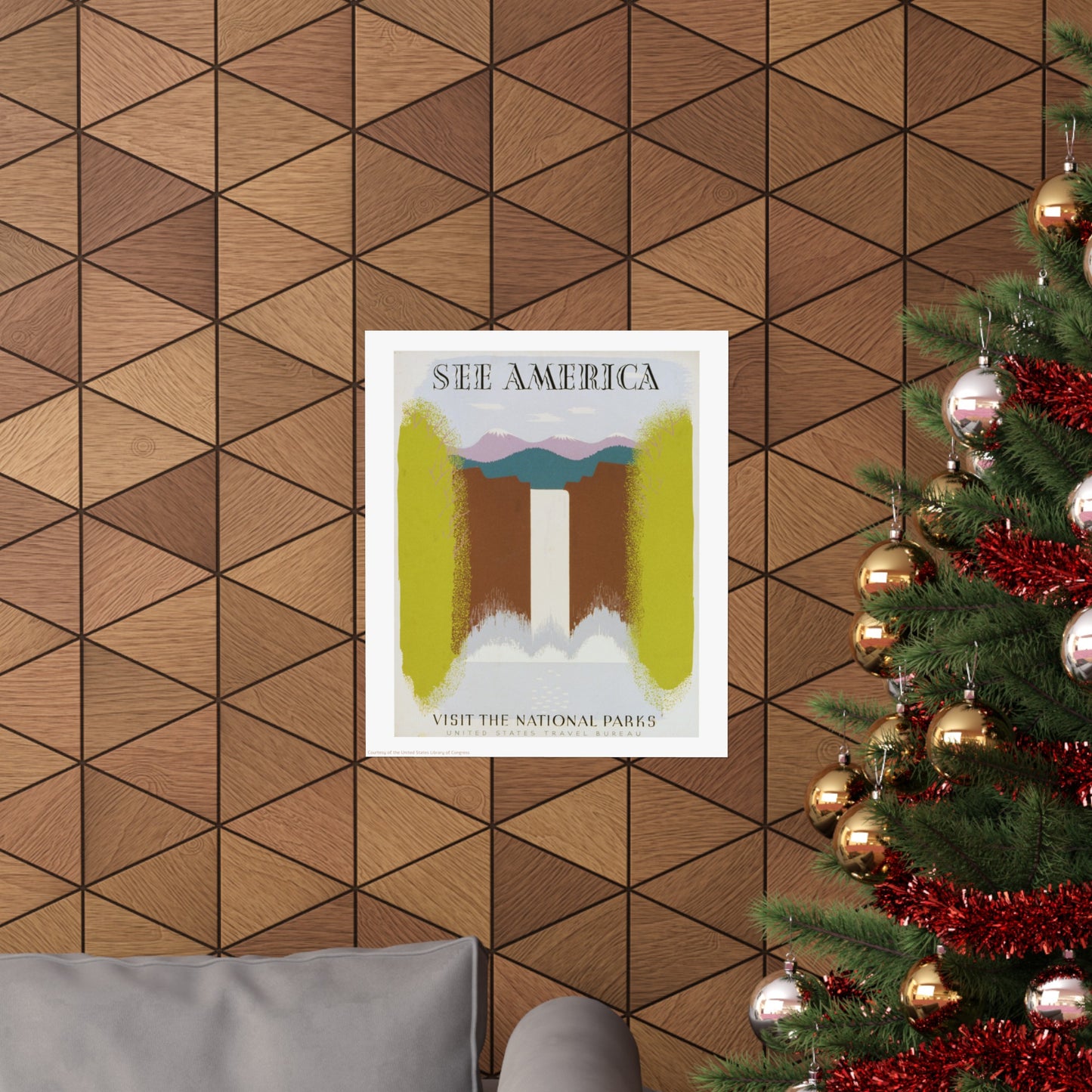 See America Illustration Vertical Poster