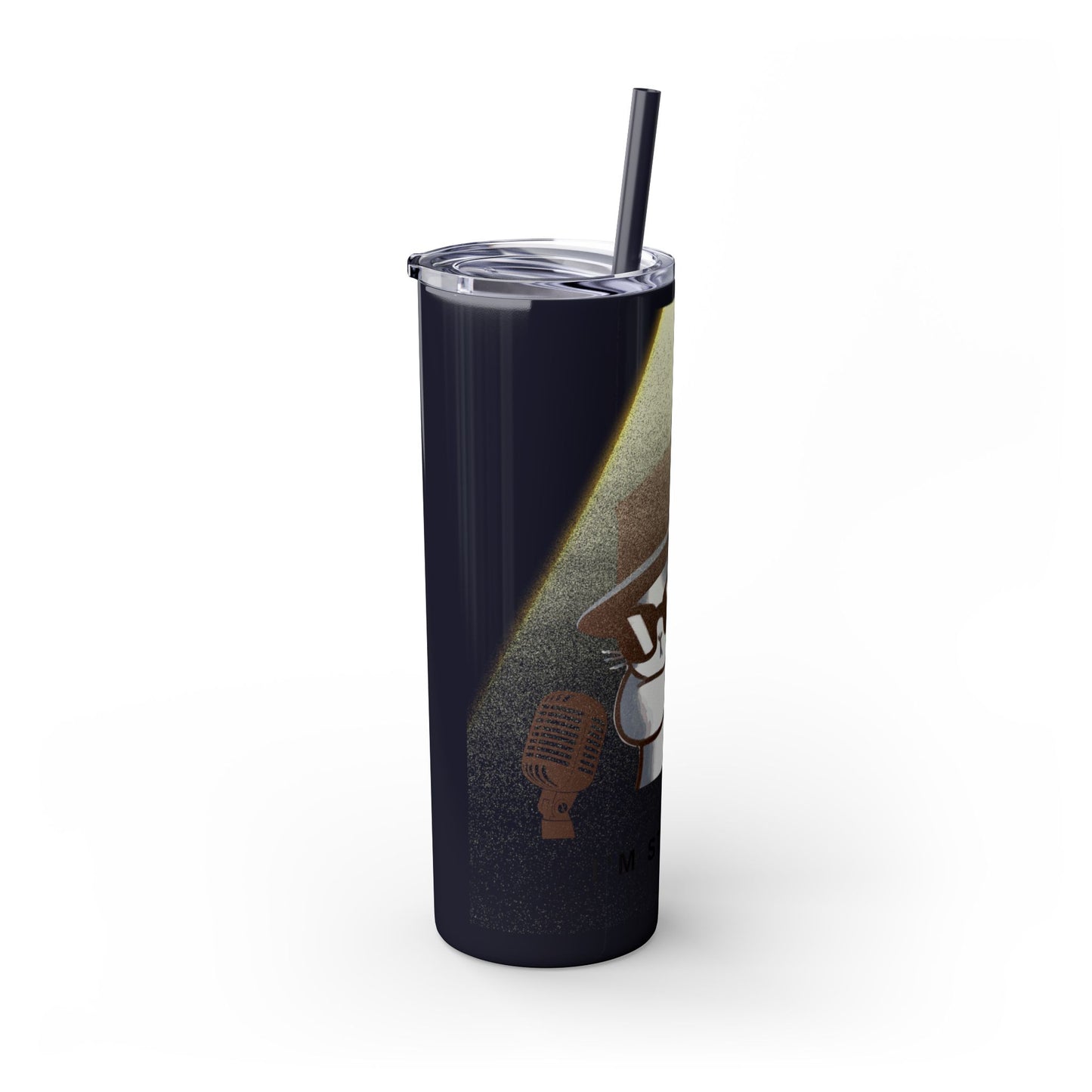 Blues Cat Tumbler with Straw, 20oz