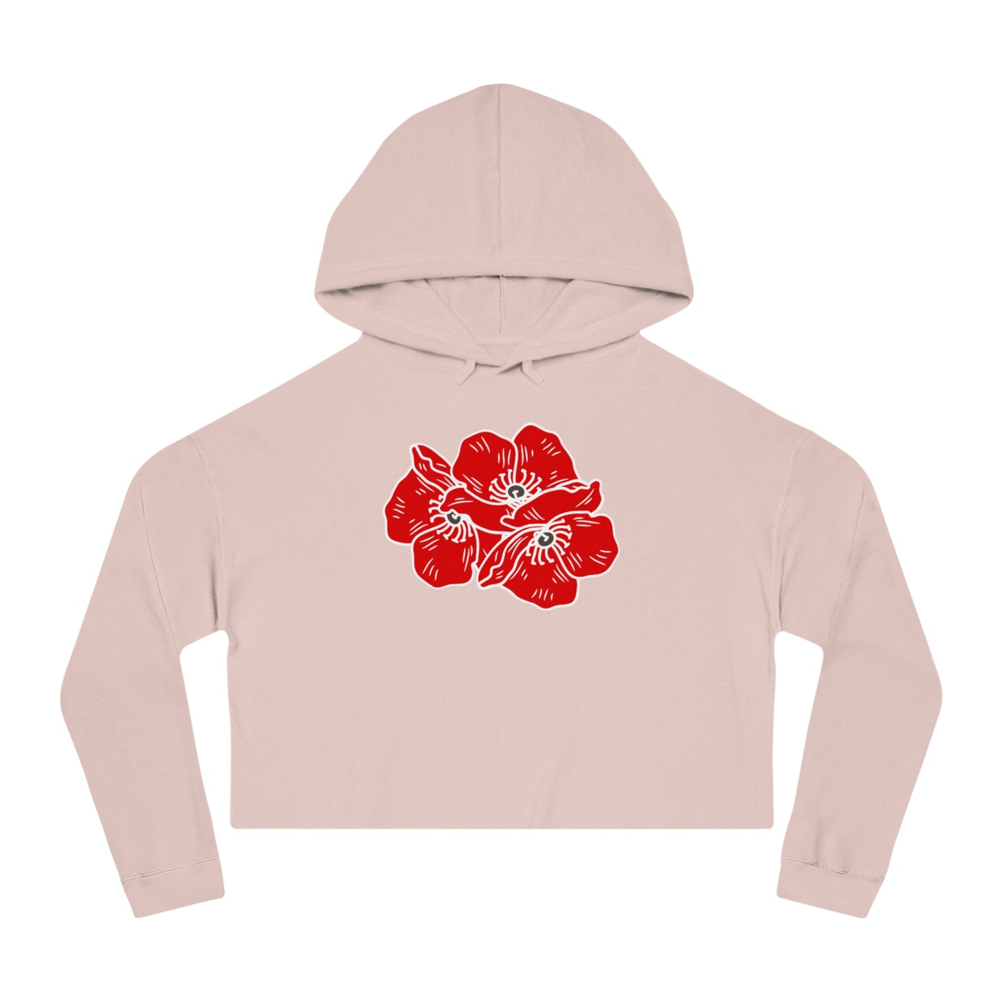 Poppies Women’s Cropped Hooded Sweatshirt