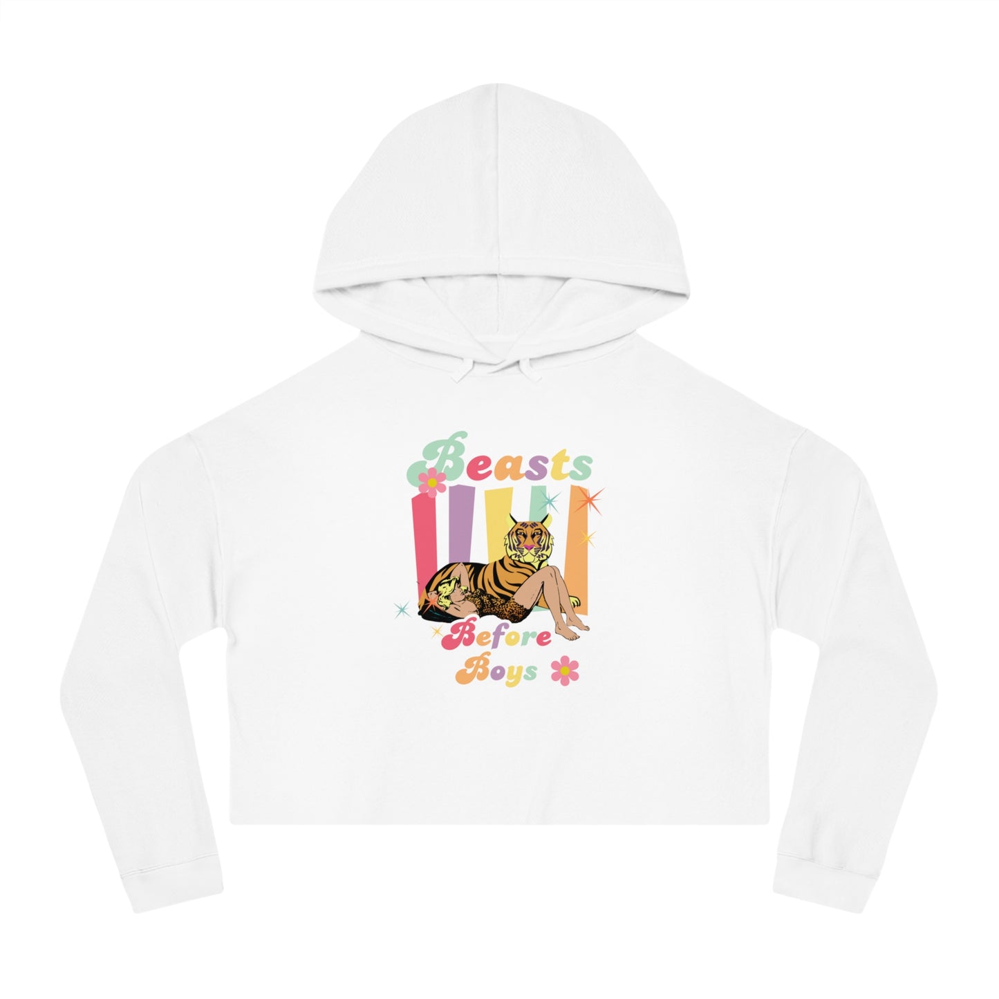 Breasts Before Boys Women’s Cropped Hooded Sweatshirt