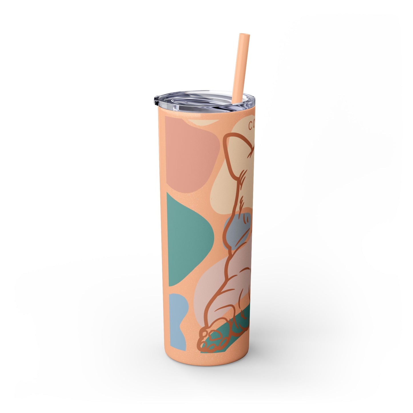 Cute Corgi Rump Skinny Tumbler with Straw, 20oz