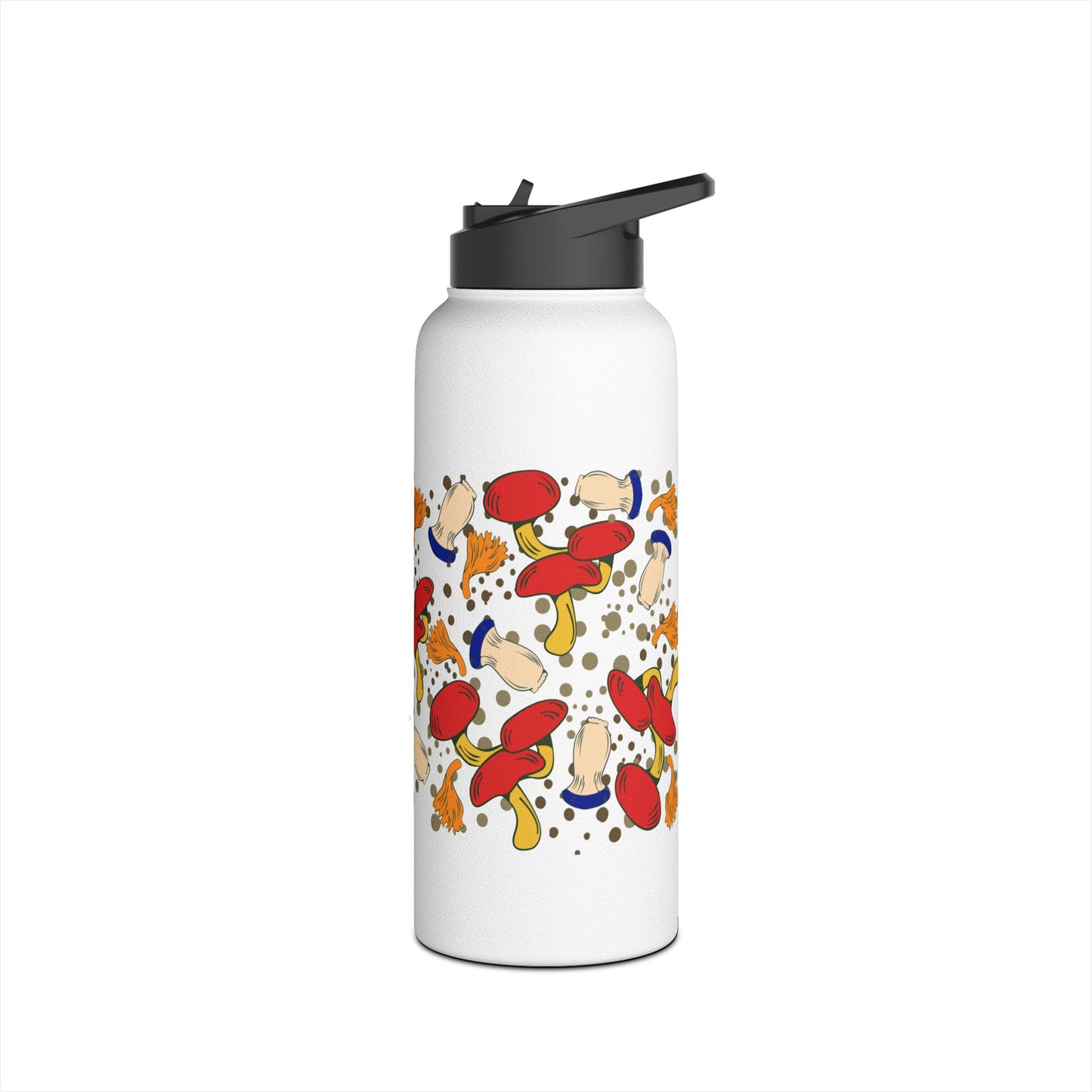 Mushrooms Stainless Steel Water Bottle, Standard Lid