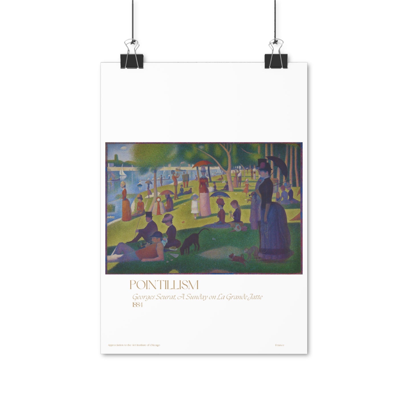 Georges Seurat, A Sunday on La Grande Jatte 1881 Vertical Poster EU