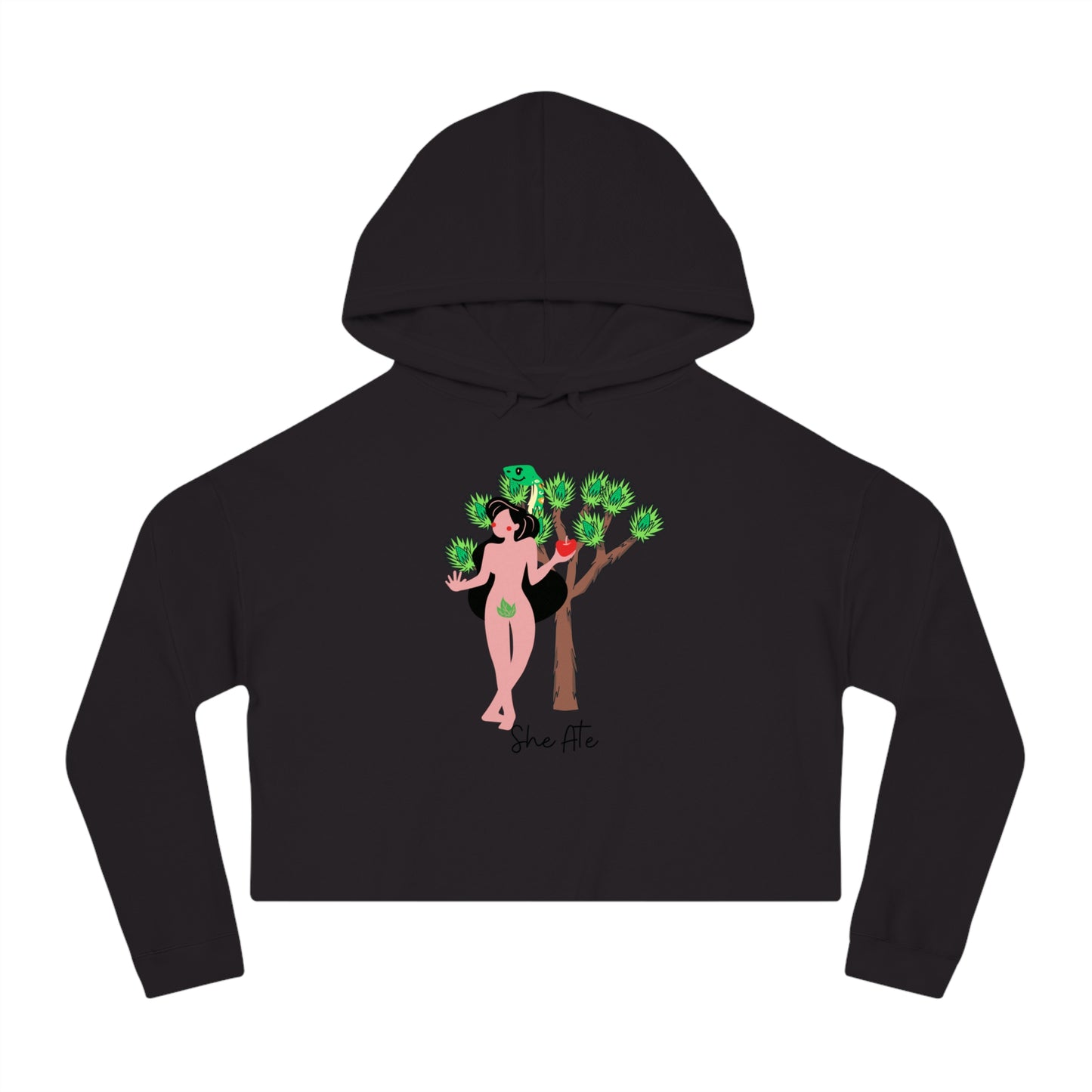 Eve She Ate Crop Hoodie