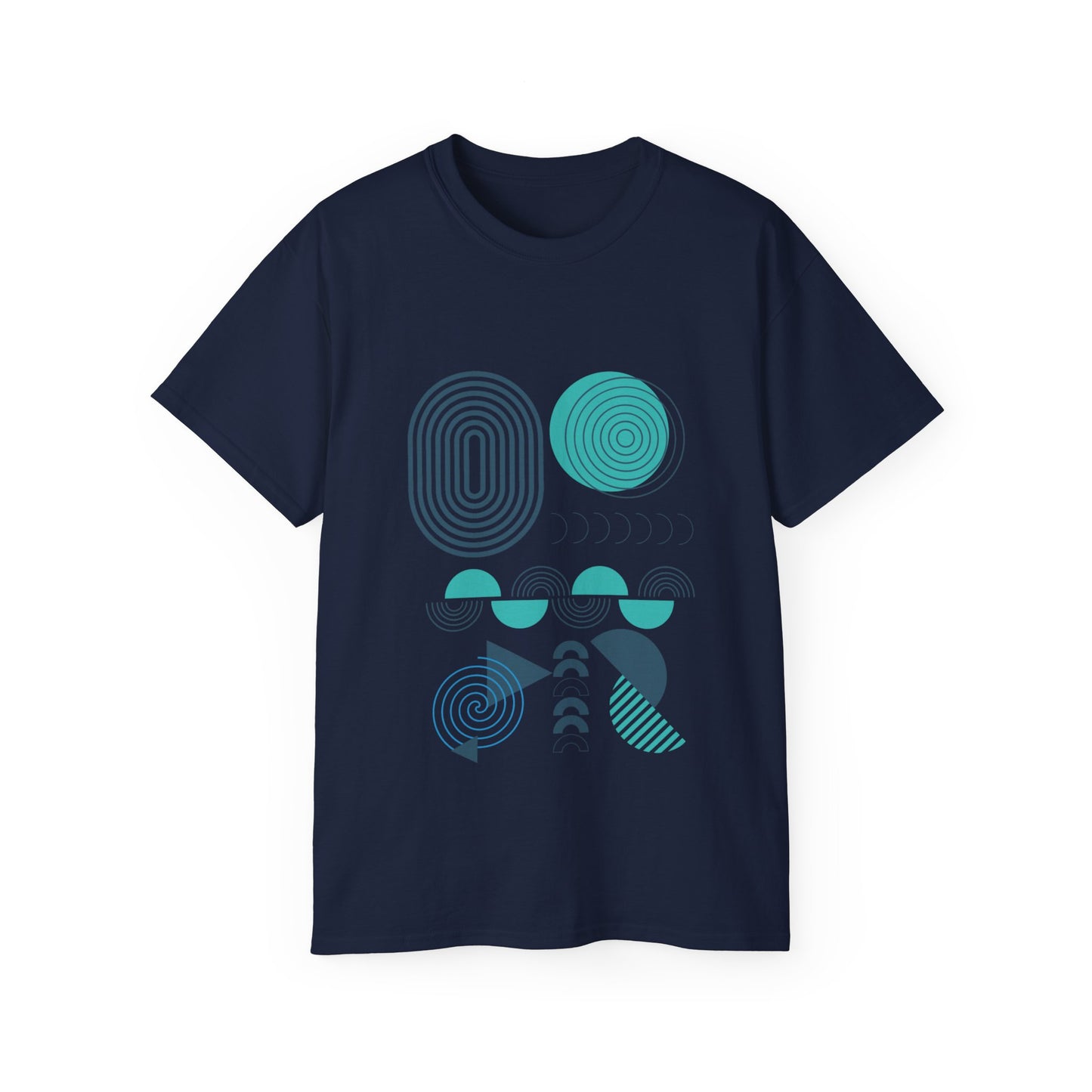 Blue Geometry Illustration Ultra Cotton Tee