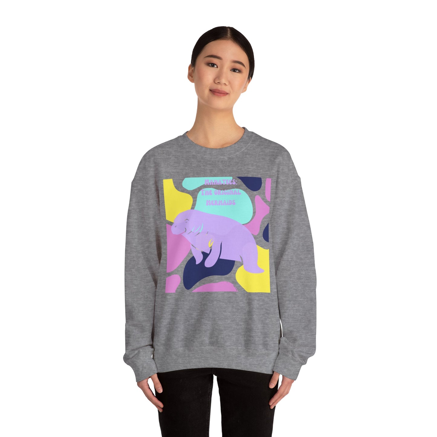 The Original Mermaid Manatee Unisex Heavy Blend™ Crewneck Sweatshirt