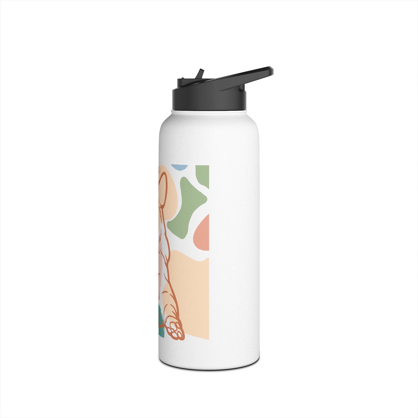 Cute Corgi Rump Stainless Steel Water Bottle, Standard Lid