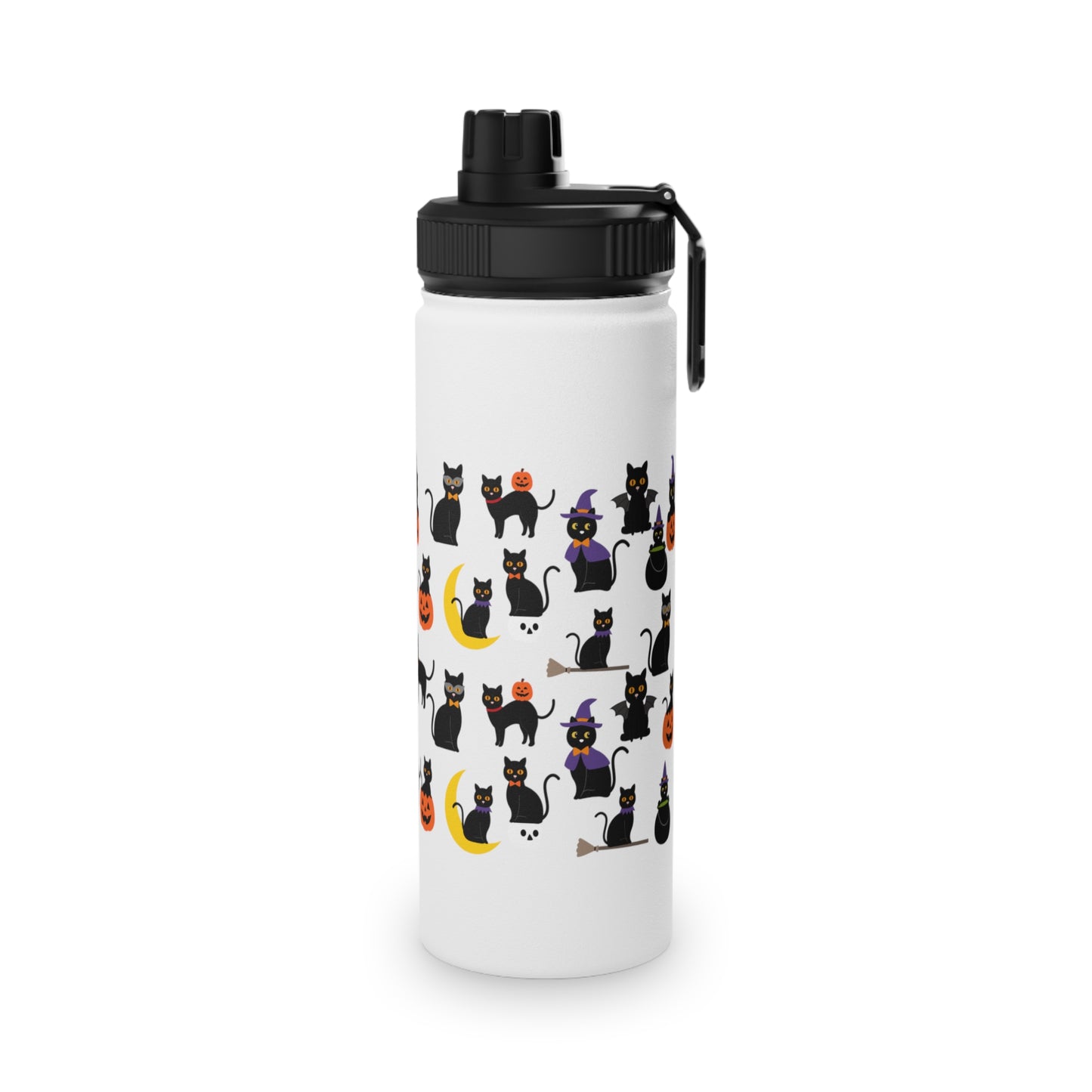 Halloween Cats Stainless Steel Water Bottle, Standard Lid EU