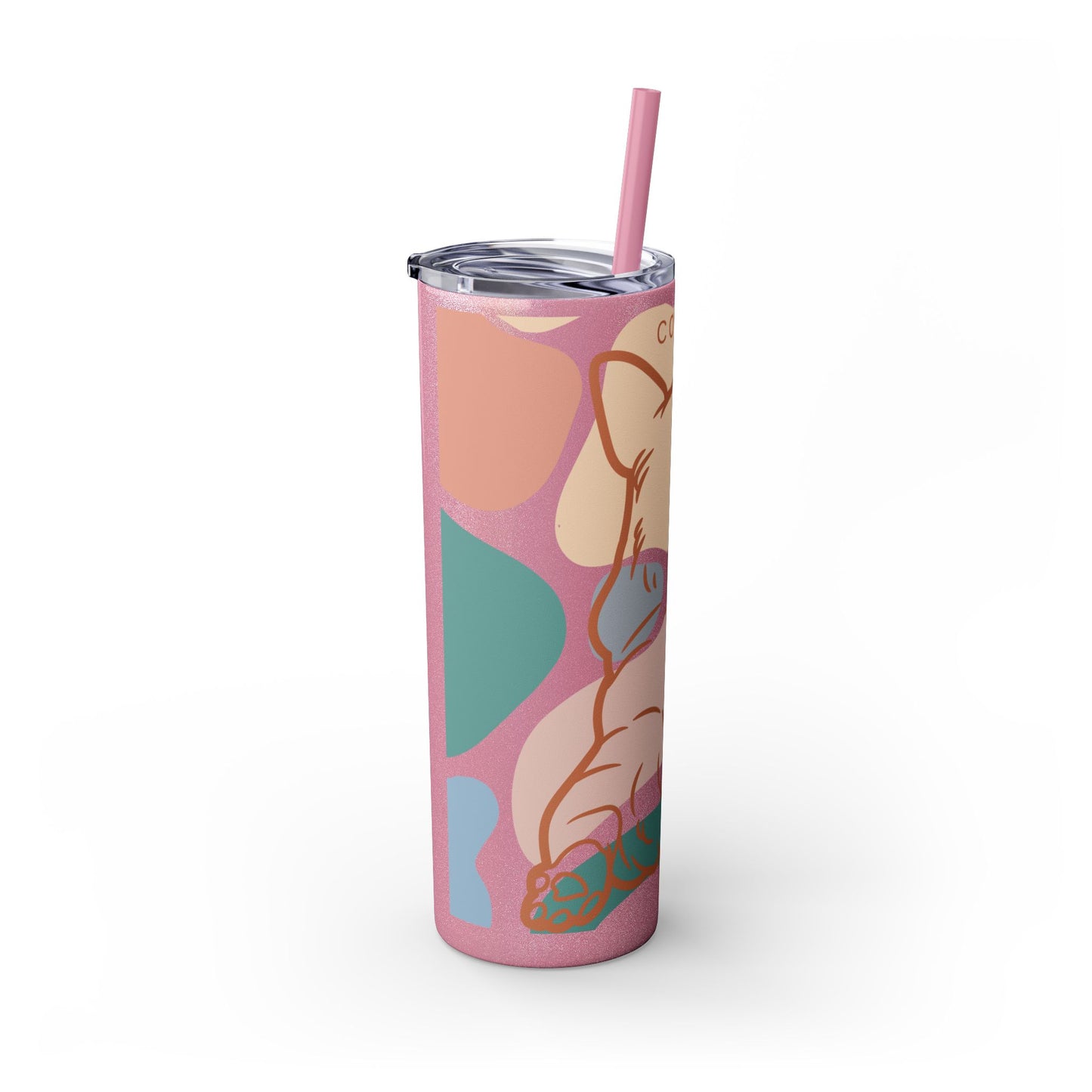 Cute Corgi Rump Skinny Tumbler with Straw, 20oz