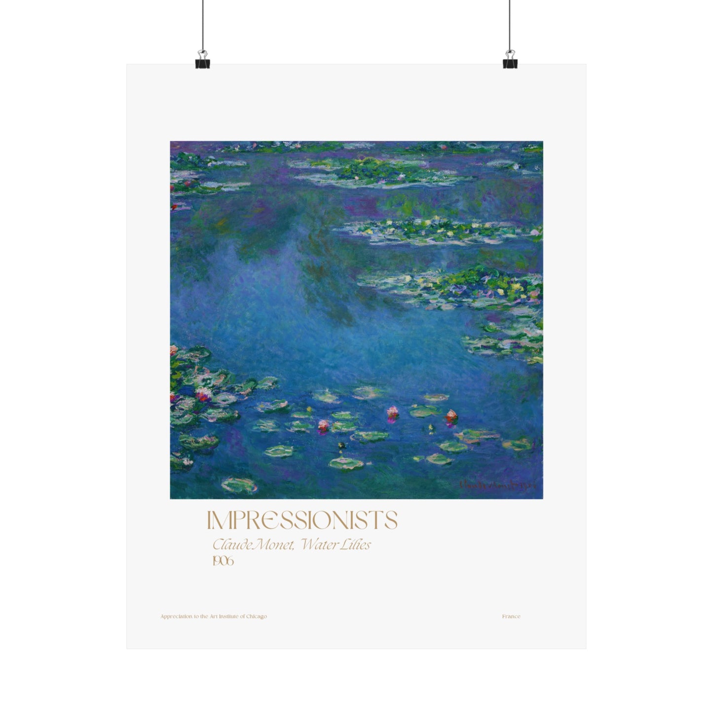 Claude Monet, Water Lilies 1906 Vertical Posters