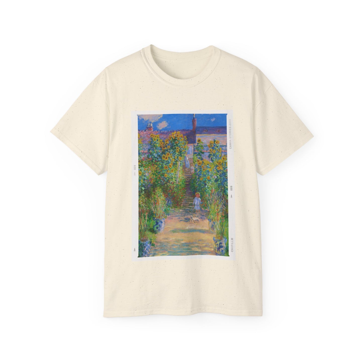 Fotografía de Claude Monet en el jardín de Vetheuil, 1880 Camiseta de algodón ultra suave