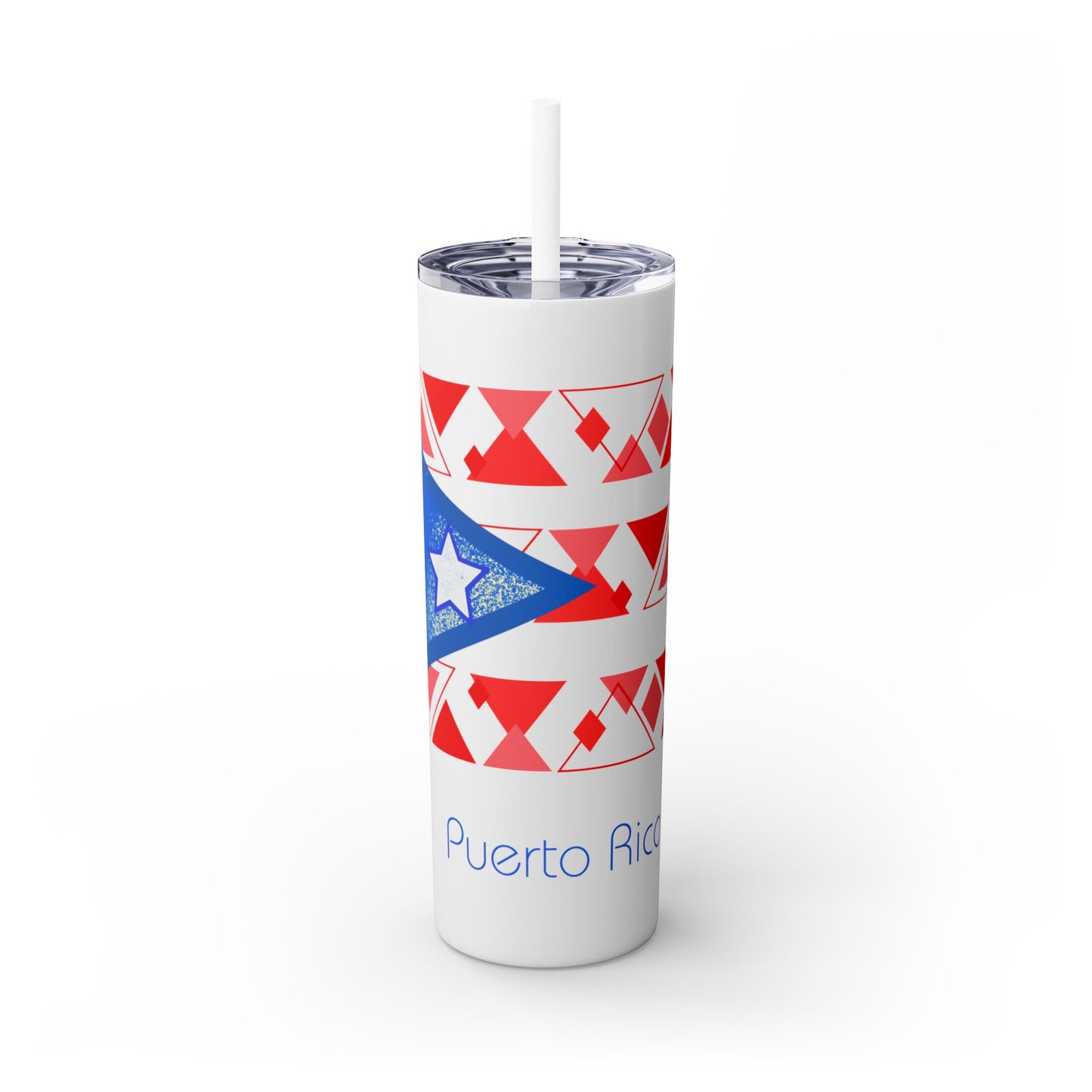 Modern Puerto Rico Tumbler with Straw, 20oz