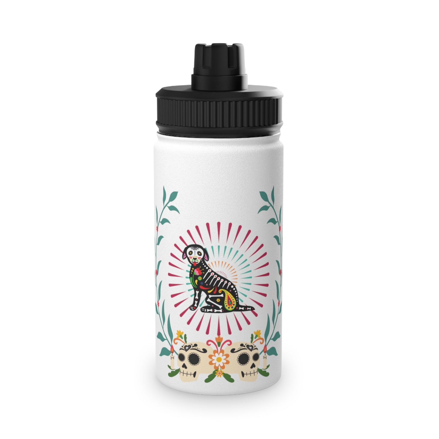 Dia de la Doggie Steel Water Bottle, Standard Lid EU