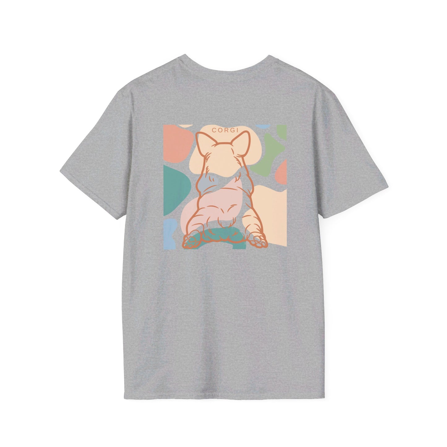 Cute corgi Unisex Softstyle T-Shirt Two Sided