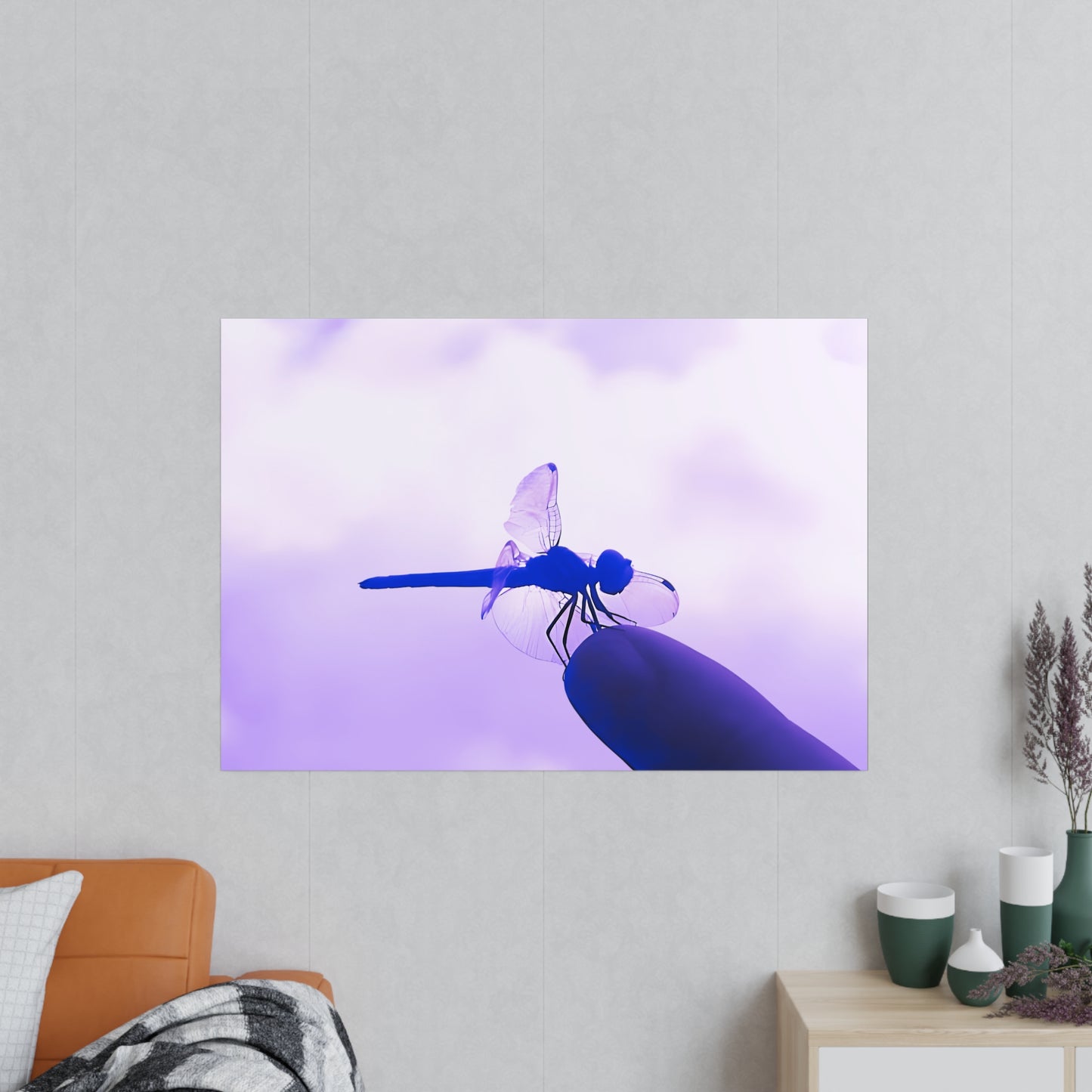 Dragonfly Violet Matte Photograph Horizontal Posters EU