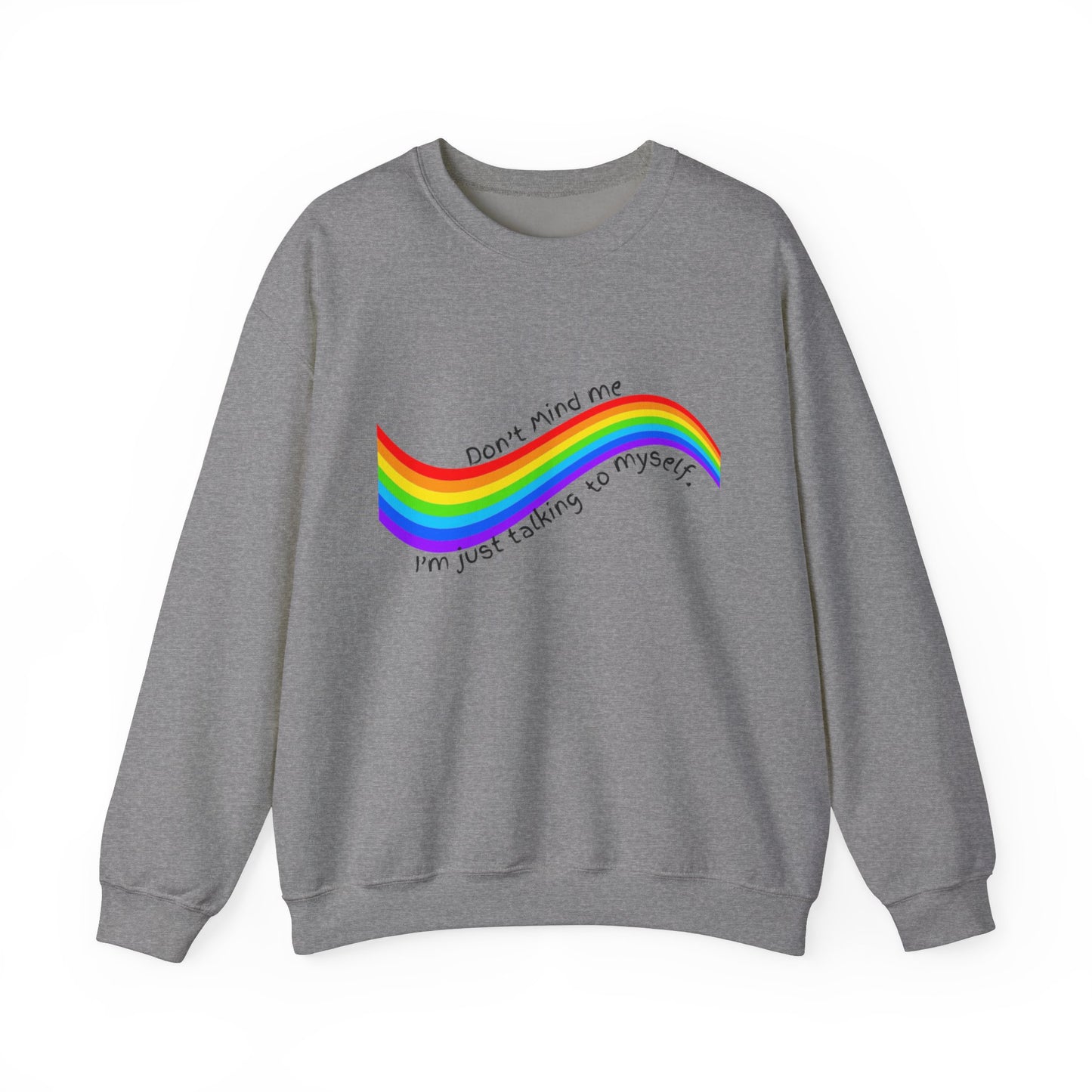 Talking to Myself Rainbow Unisex Heavy Blend™ Crewneck Sweatshirt