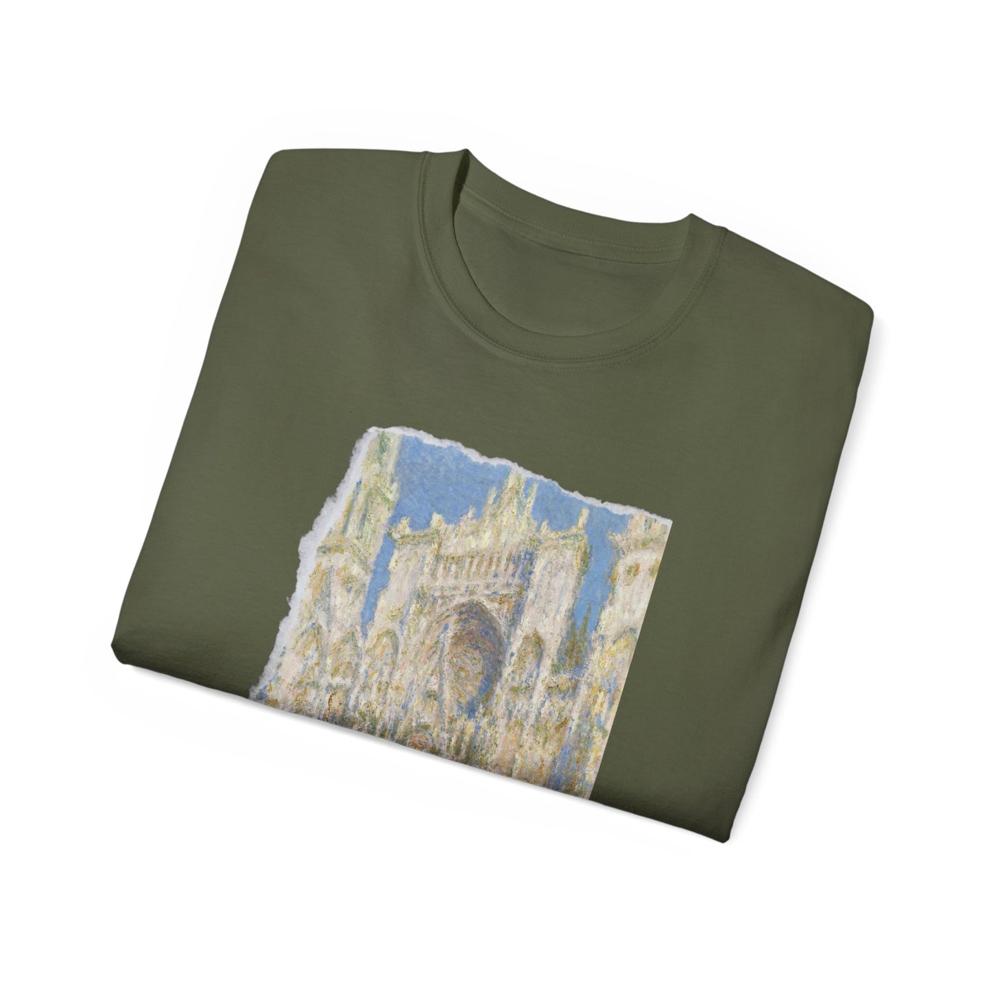 Camiseta de algodón ultradelgada de la UE de Claude Monet, la catedral de Rouen y el portal al sol, 1894