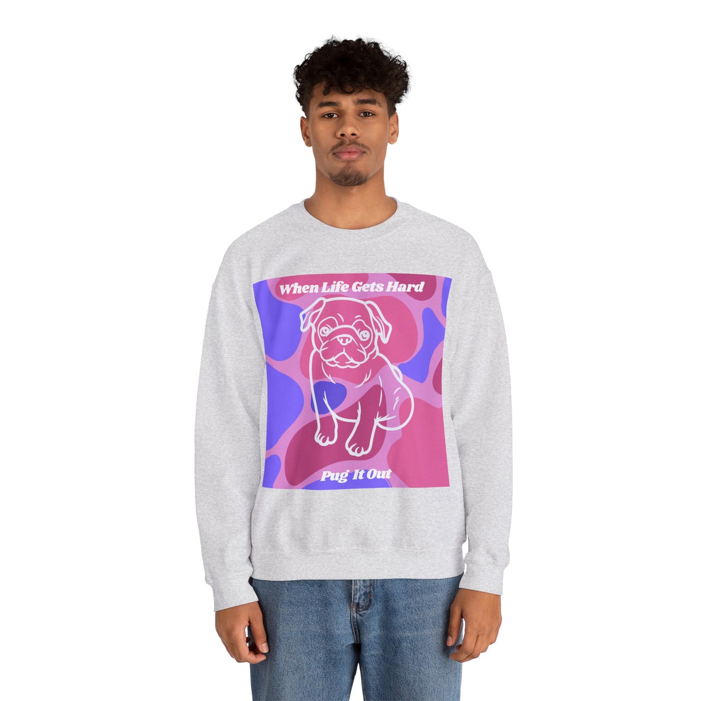 Charming Pug Unisex Heavy Blend™ Crewneck Sweatshirt EU