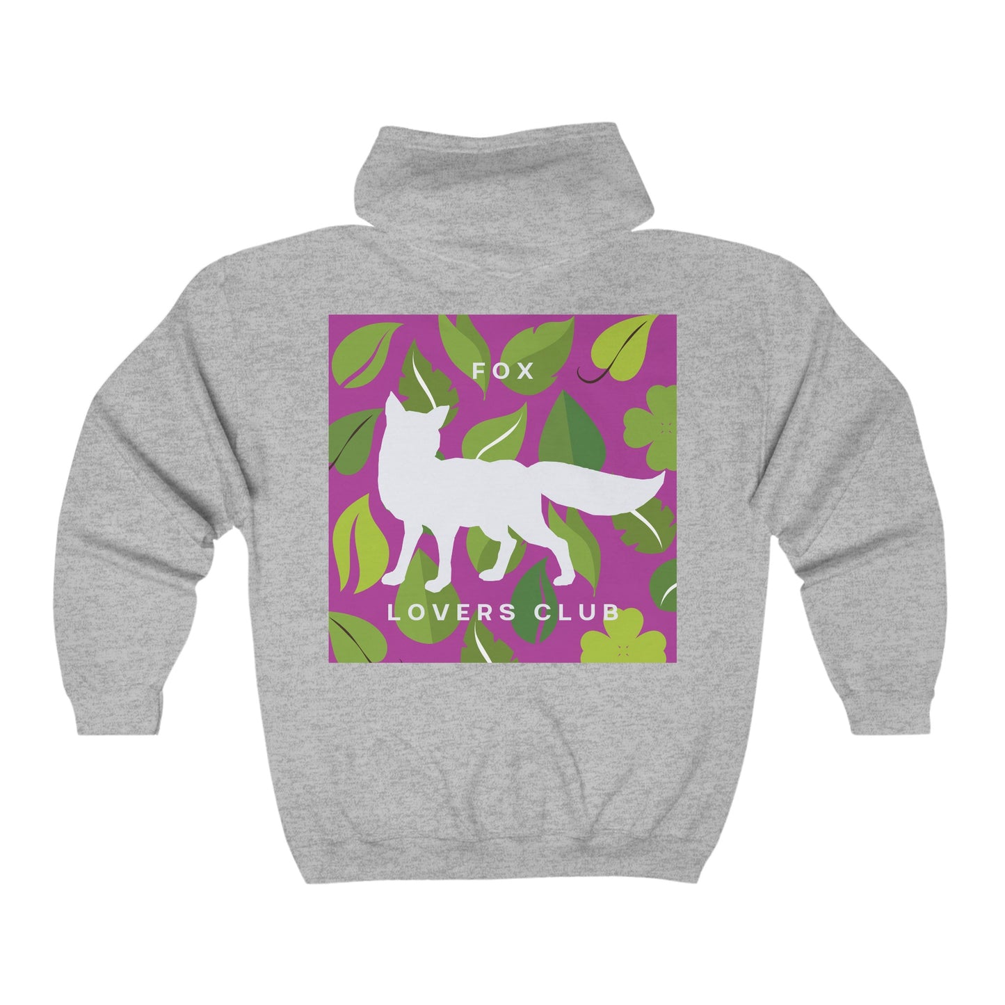 Sudadera unisex con capucha y cremallera completa de mezcla pesada Fox Lovers Club, UE