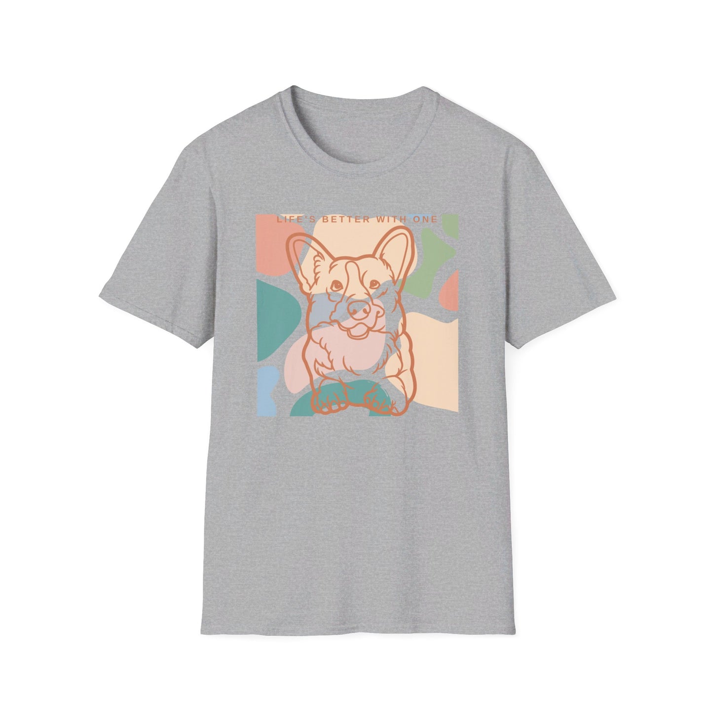 Cute corgi Unisex Softstyle T-Shirt Two Sided