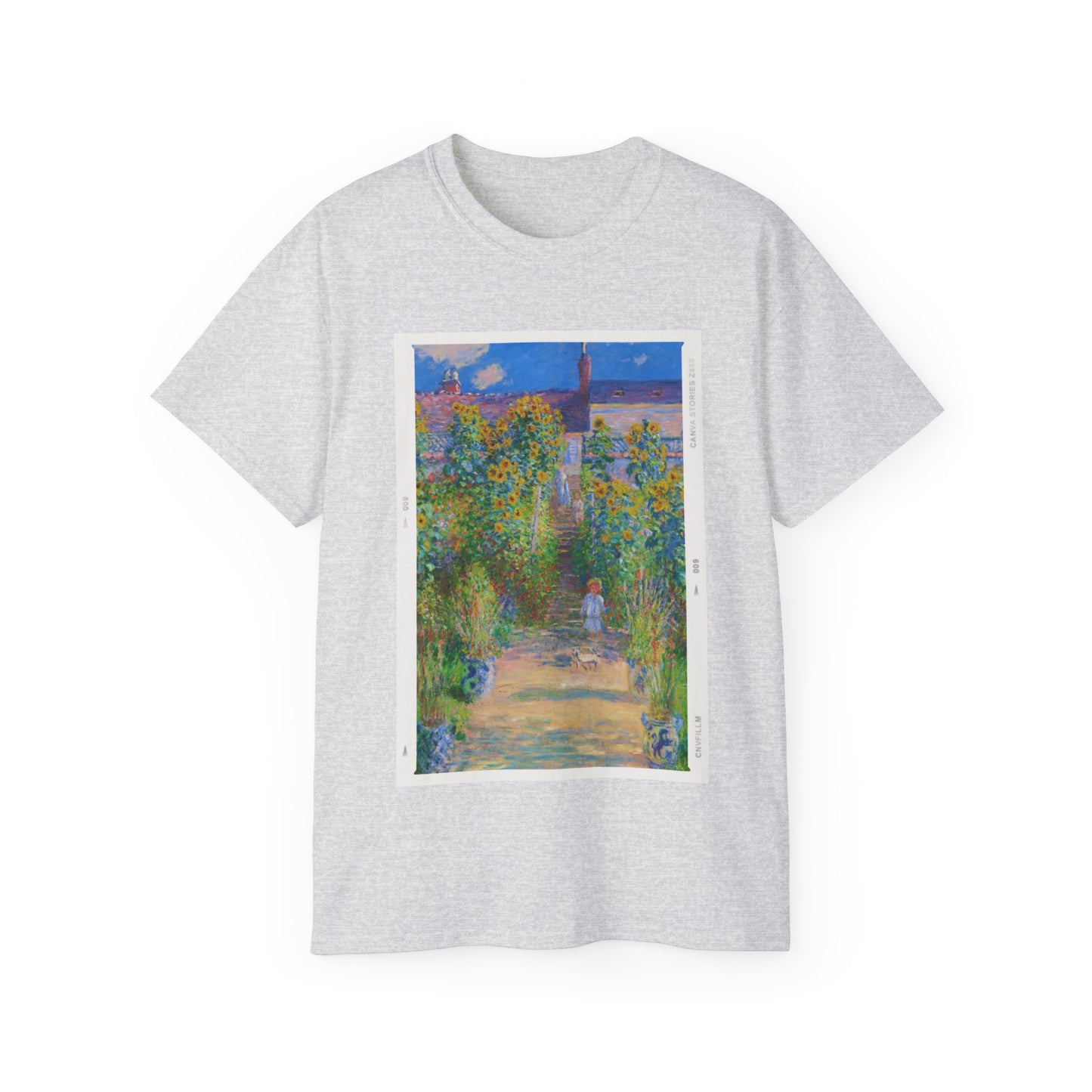 Fotografía de Claude Monet en el jardín de Vetheuil, 1880 Camiseta de algodón ultra suave