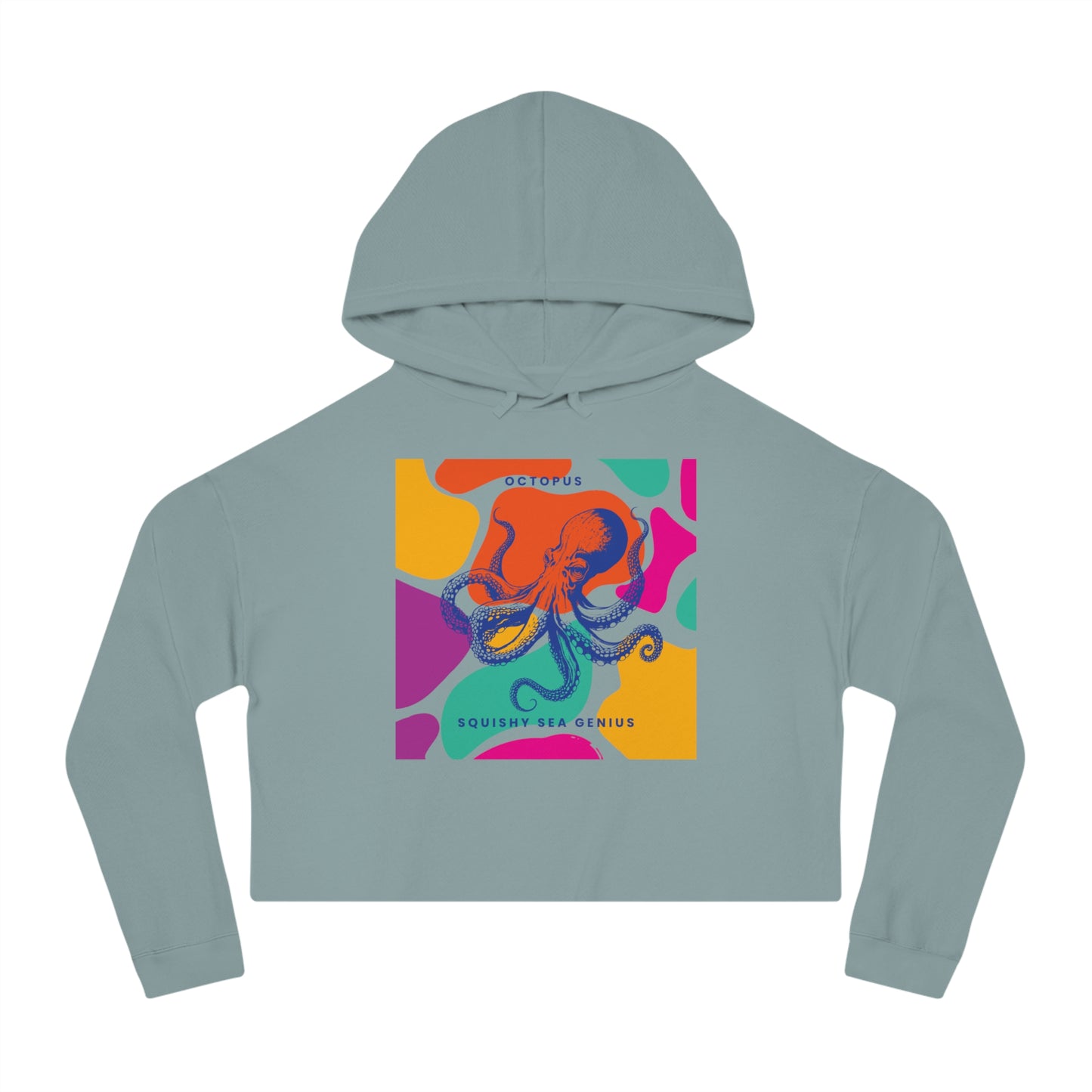 Squishy Sea Genius Octopus Crop Hoodie