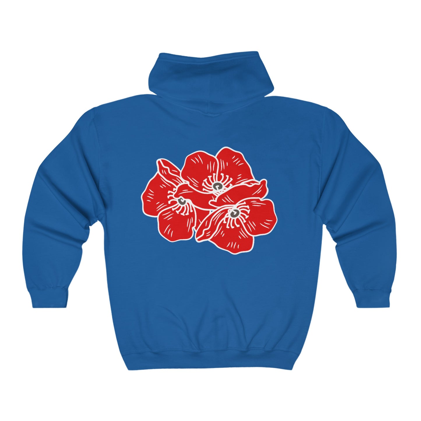 Poppies Unisex Heavy Blend™ Full Zip Hooded Sweatshirt EU