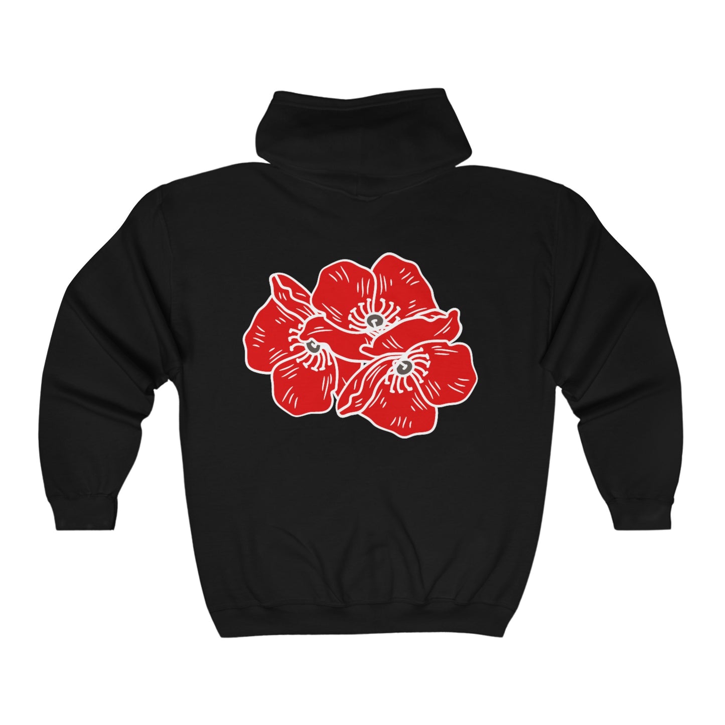 Poppies Unisex Heavy Blend™ Full Zip Hooded Sweatshirt EU