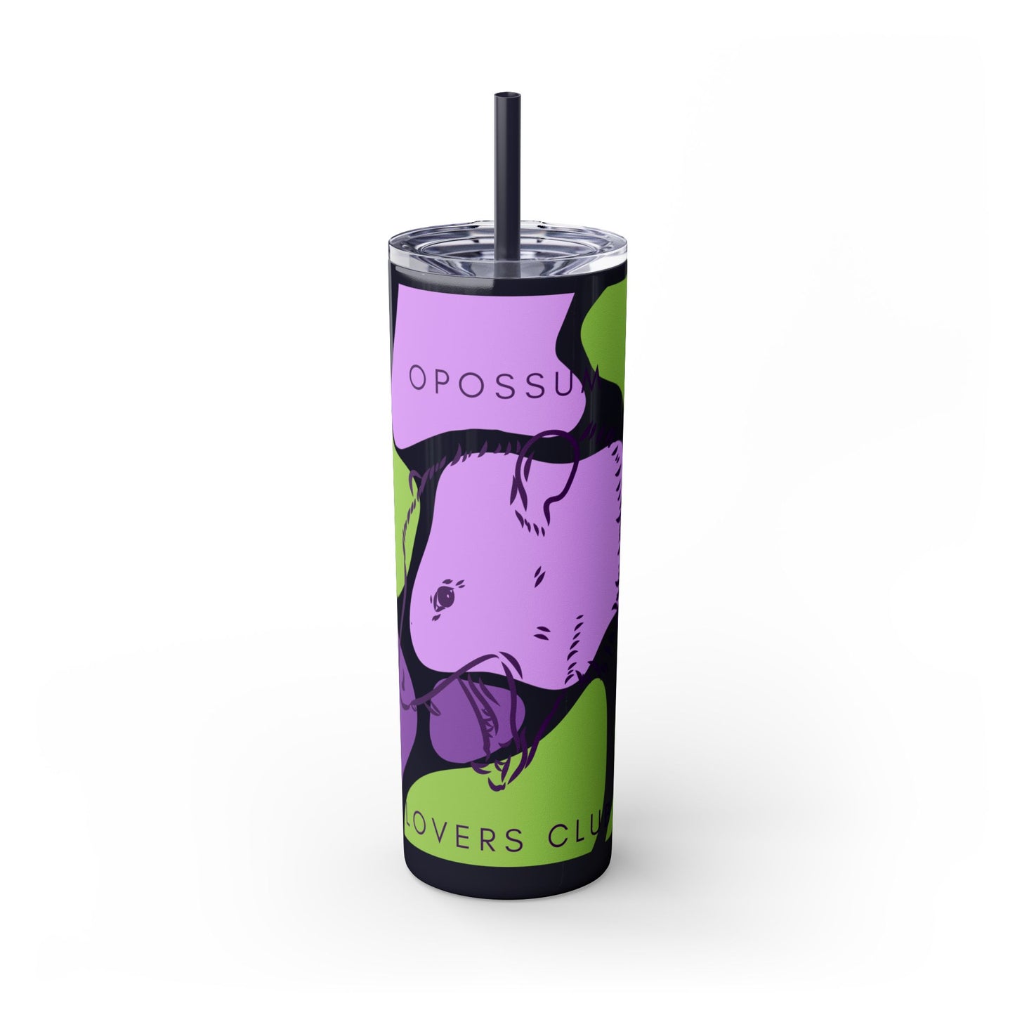 Opossum Club Tumbler with Straw, 20oz