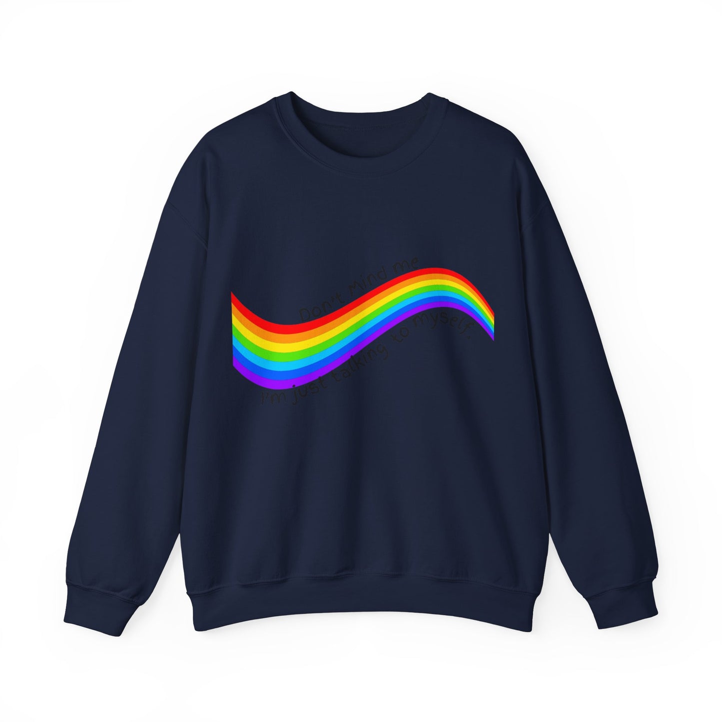 Talking to Myself Rainbow Unisex Heavy Blend™ Crewneck Sweatshirt EU