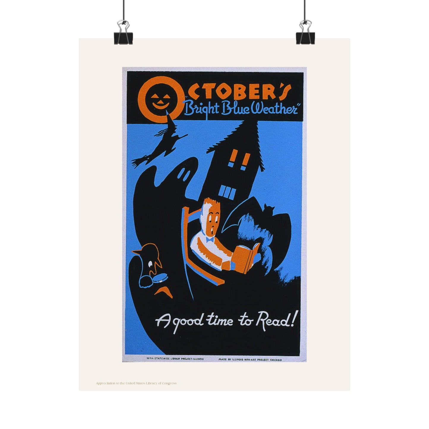 October Illustration Vertical Poster