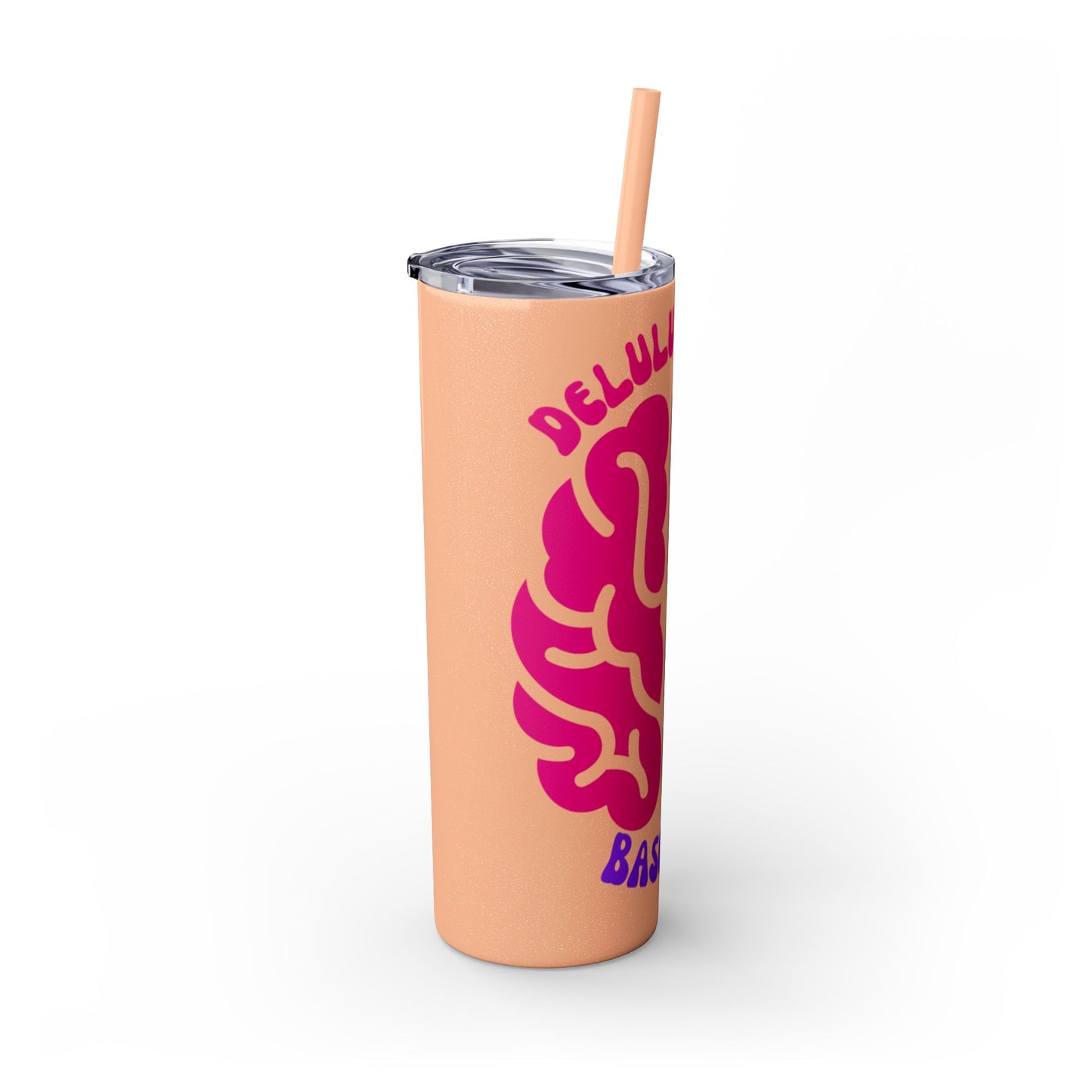 Delulu is My Baseline Tumbler with Straw, 20oz