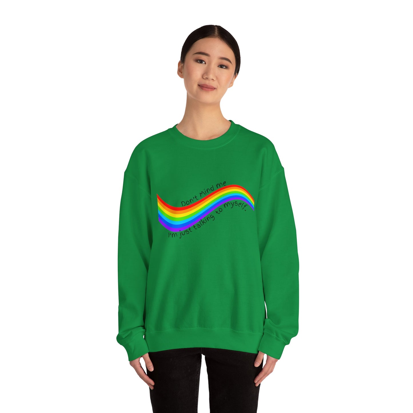 Talking to Myself Rainbow Unisex Heavy Blend™ Crewneck Sweatshirt