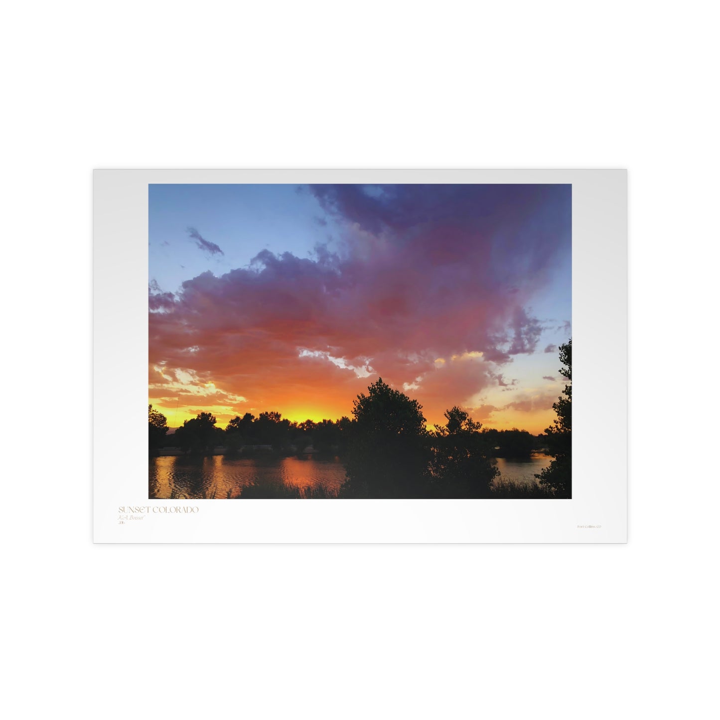 Sunset Colorado Matte Photograph Horizontal Posters EU