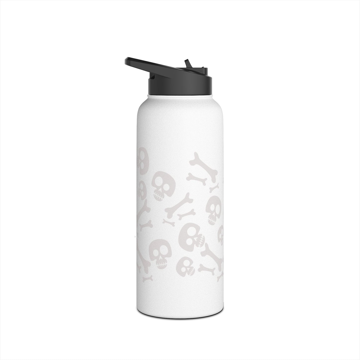 Skull and Bones Stainless Steel Water Bottle, Standard Lid