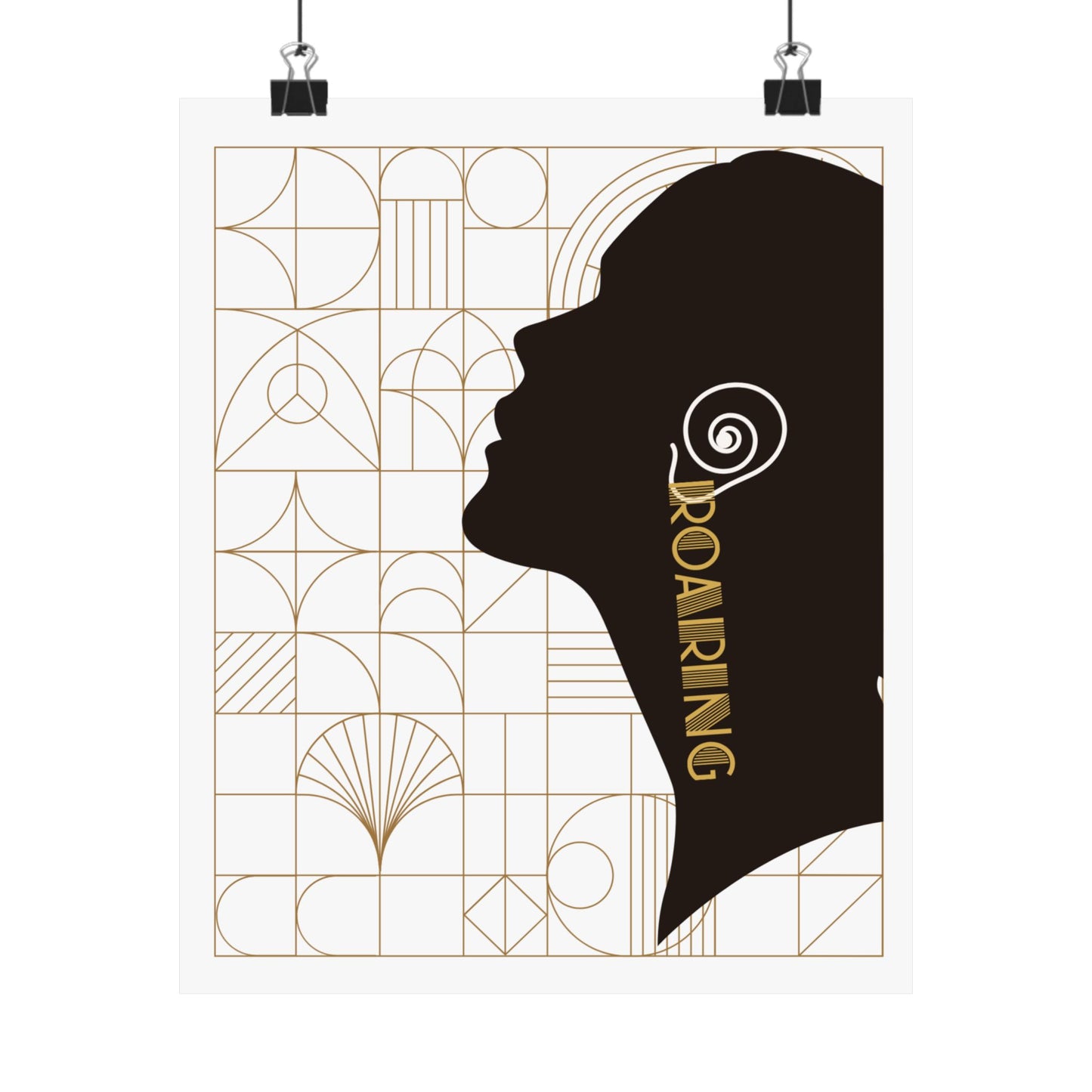 Art Deco Silhouette Four Vertical Posters